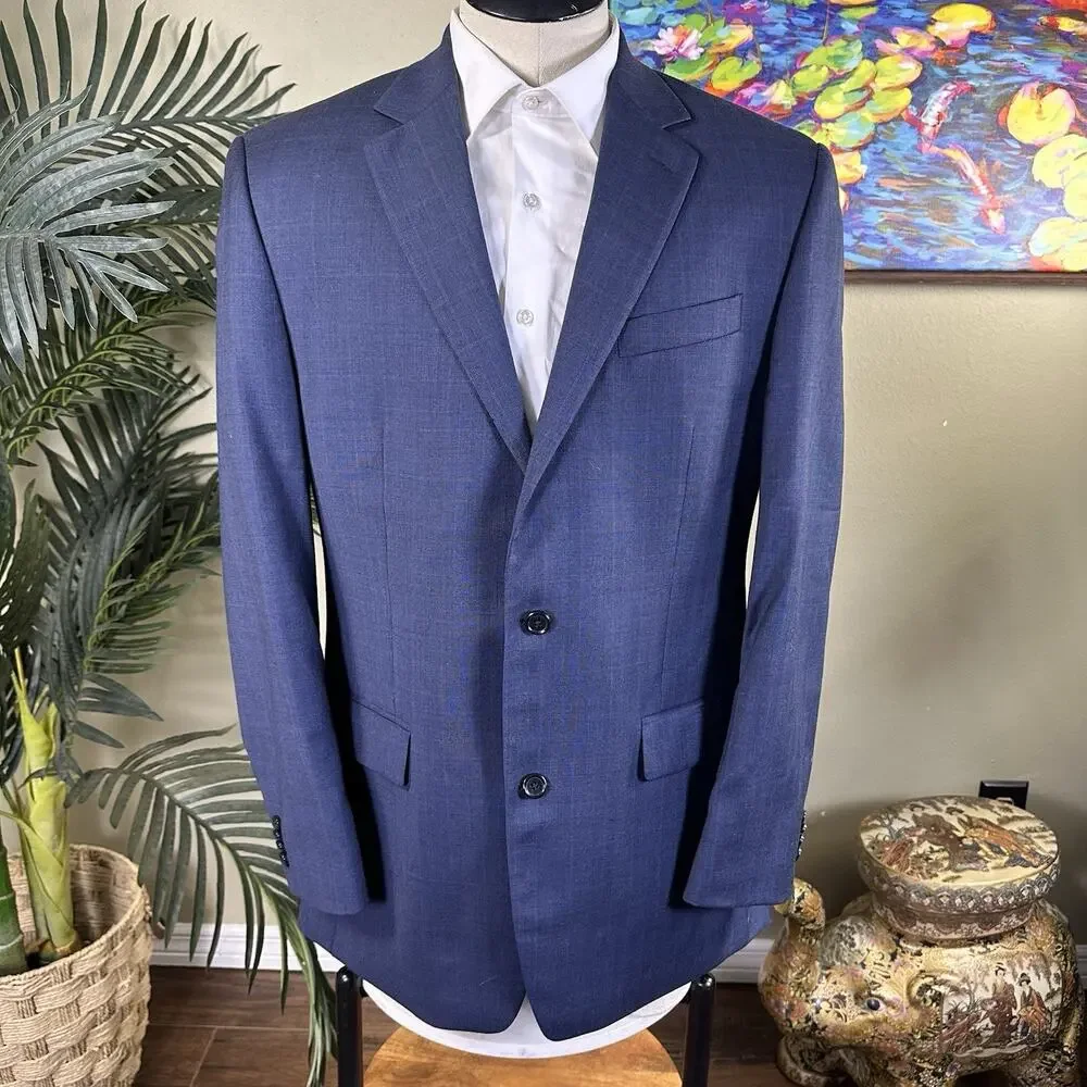 Michael Kors Men 42L sport coat blazer Wool Tone/Tone Glenn Plaid